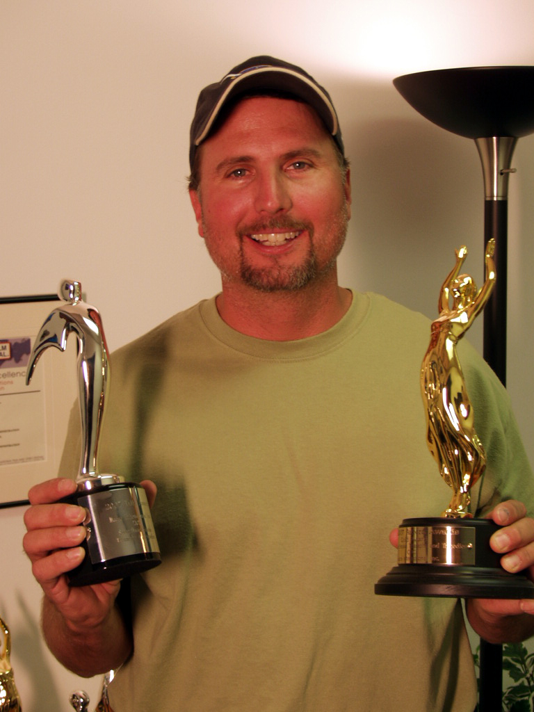 Paul Skomal with video production awards