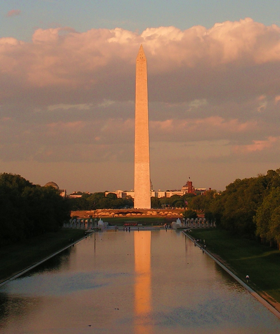 Washington Monument at sunset